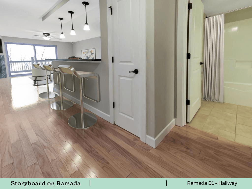 a view of the kitchen and dining area from the living room