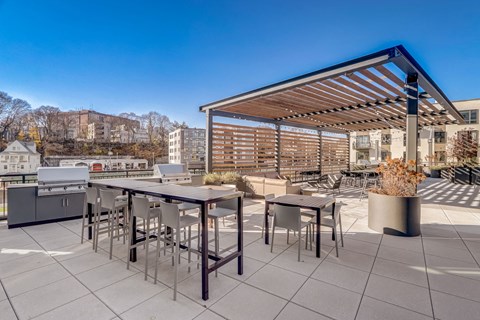 Outdoor patio seating areas