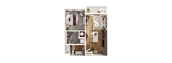 Arc Floor Plan at Parallel Apartments, Omaha, 68106