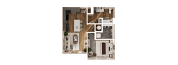 Axis Floor Plan at Parallel Apartments, Omaha, Nebraska