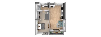 a floor plan of a 1 bedroom apartment at the biltmore apartments in dallas,