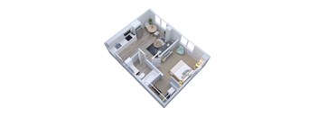 bedroom floor plan of a 2100 sq ft studio apartment