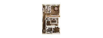 Charles Floor Plan at The Walter Apartments, Omaha, Nebraska