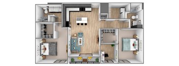 a floor plan of a two bedroom apartment
