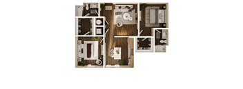 Douglas Floor Plan at The Walter Apartments, Omaha