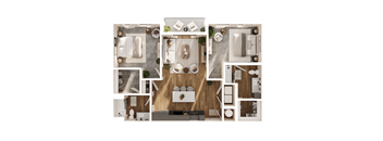 Edge Floor Plan at Parallel Apartments, Nebraska