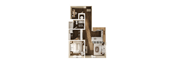 Edward Floor Plan at The Walter Apartments, Nebraska