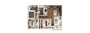 Ellipse Floor Plan at Parallel Apartments, Nebraska, 68106