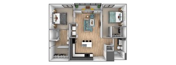 bedroom floor plan an in 2d