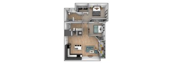 bedroom floor plan an in 2d