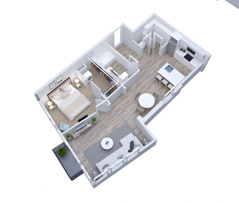 bedroom floor plan of a 2100 sq ft apartment