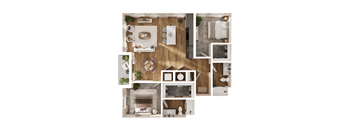 Locus Floor Plan at Parallel Apartments, Omaha, 68106