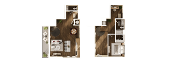 Michael Floor Plan at The Walter Apartments, Omaha, Nebraska