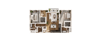 Obtuse Floor Plan at Parallel Apartments, Omaha, Nebraska