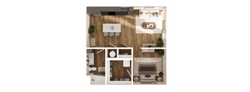 Radius Floor Plan at Parallel Apartments, Nebraska, 68106