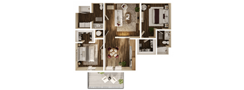 Ralph Floor Plan at The Walter Apartments, Nebraska, 68106