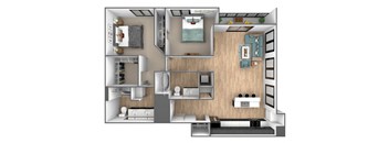 bedroom floor plan an in 1 bed 1 bath apartments, transparent png download