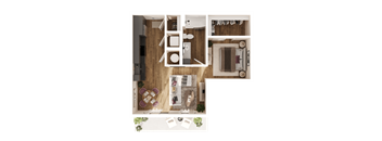Sector Floor Plan at Parallel Apartments, Omaha, 68106