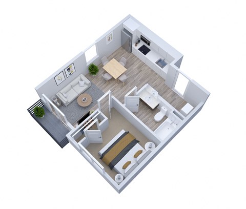 bedroom floor plan of a 2100 sq ft studio apartment