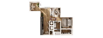 Sphere Floor Plan at Parallel Apartments, Omaha, Nebraska