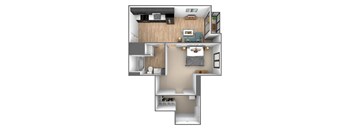 bedroom floor plan an in 1 bed 1 bath
