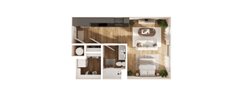 Torus Floor Plan at Parallel Apartments, Nebraska