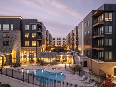 Property Exterior View at Clove Apartments, Omaha, Nebraska