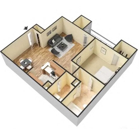 the 1122 small loft floor plan