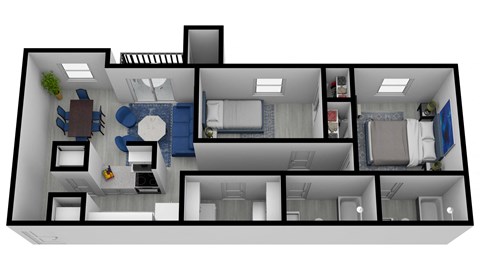 a floor plan of a one bedroom apartment