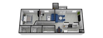 a floor plan of a one bedroom apartment