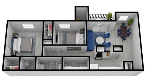 a floor plan of a one bedroom apartment
