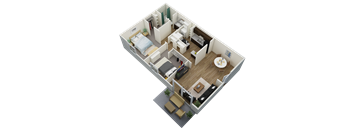bedroom floor plan an illustration of the lasalle apartments in lasalle, oh