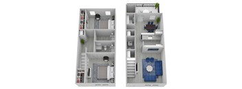 2 Bed 2 Bath Townhome - Standard