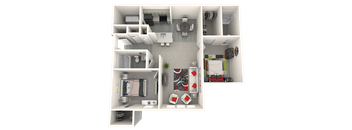 bedroom floor plan an open concept layout with a large closet and a balcony
