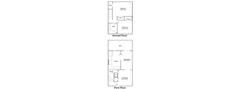 floorplan of a 2 bedroom apt