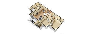 the bedroom in the3000 sq ft floor plan