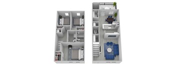 3 Bed 2 Bath Townhome - Standard