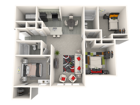 bedroom floor plan an in 2d