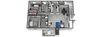 bedroom floor plan an in 2d