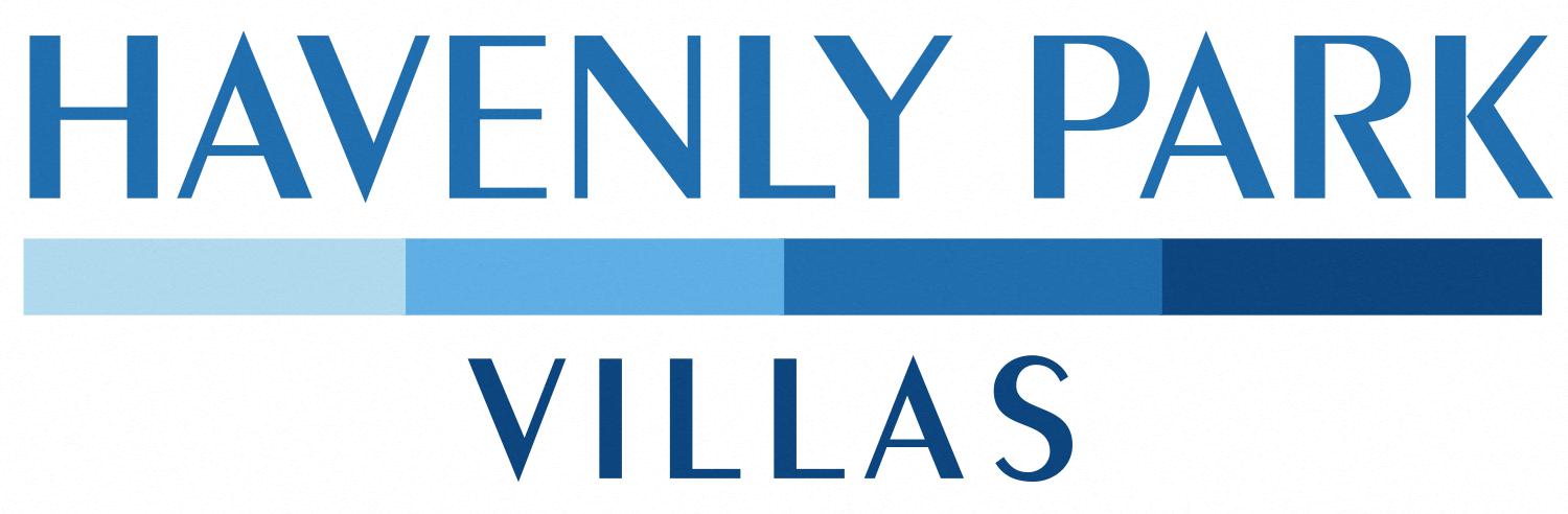 a blue and white logo for hawley park village