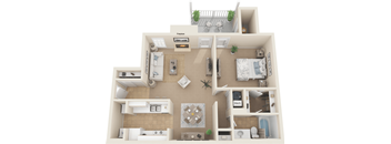 a floor plan of a two bedroom apartment