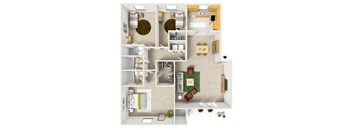 a floor plan of a two bedroom apartment