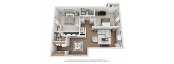 a bedroom with a bed and a dresser in a room