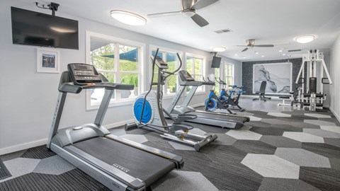 Fitness center with cardio equipment at Atlas North Swartz Creek MI