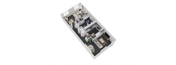 bedroom floor plan an in 3d