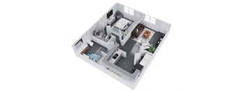 bedroom floor plan an in 3d