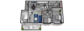 bedroom floor plan an in 2d