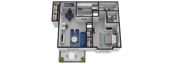 bedroom floor plan an in 3d
