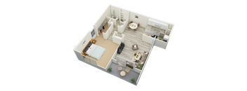 bedroom floor plan at the crossing apartments in denham springs, la