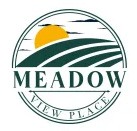 A logo with the text "MEADOW VIEW PLACE" and a graphic of a sun and greenery.